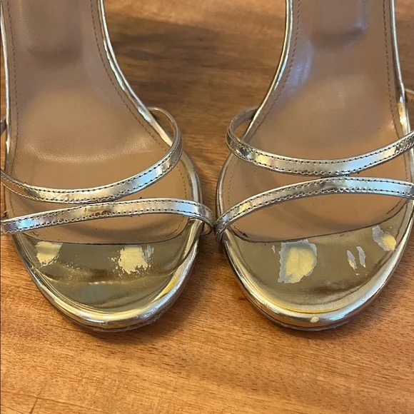 Aquazzura Hot 95 Gold Metallic Stiletto Heels Womens EU 40 Heels